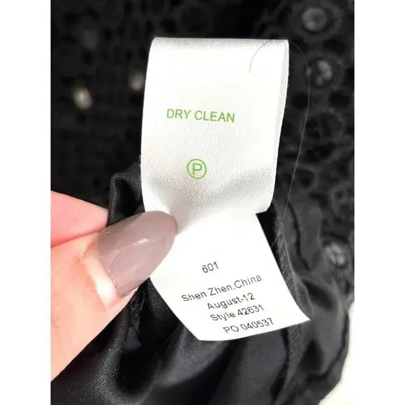 NWOT Designer Lily Pulitzer Black Sequin Aaliyah Dress Size 4 - Picture 14 of 16